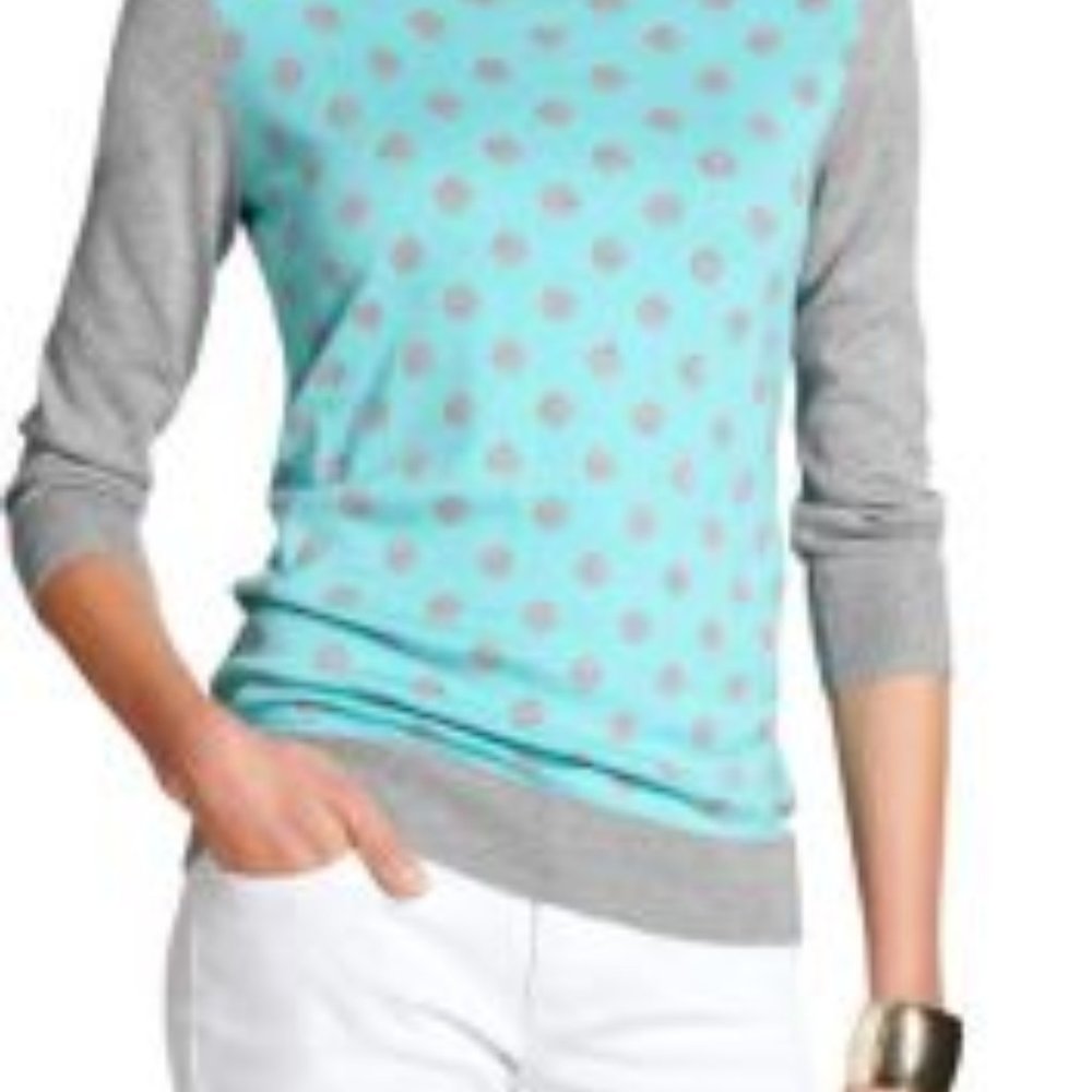 Banana Republic 3/4 sleeve Polka Dot Sweater - L